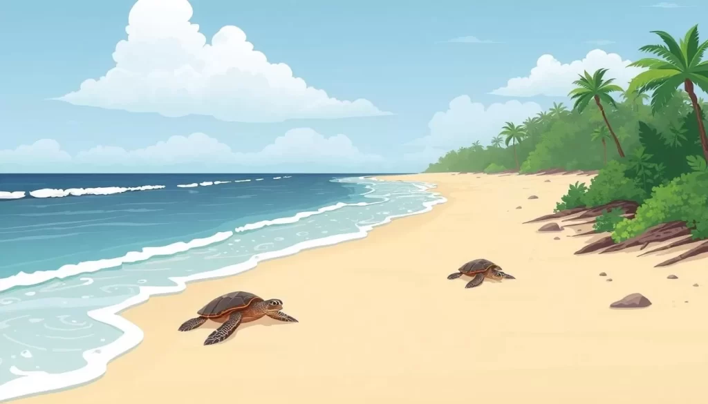Image of a sea turtle nesting site in Watamu, Kenya