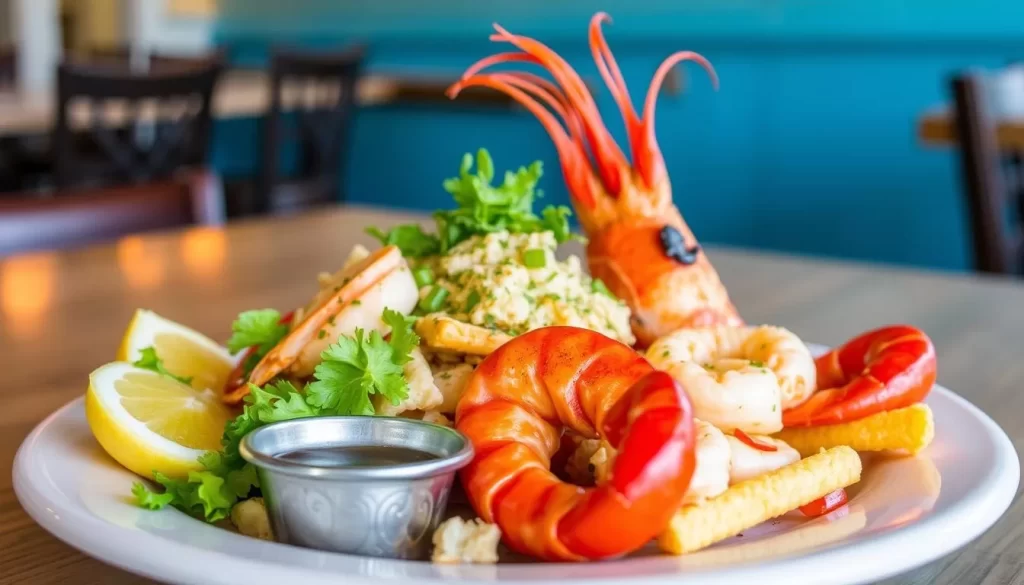 Image of a seafood meal at Surf's Up Grill & Bar in Emerald Isle