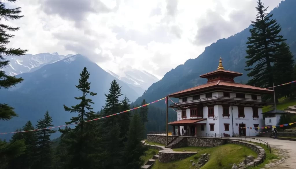 Image of a serene Nepalese monastery