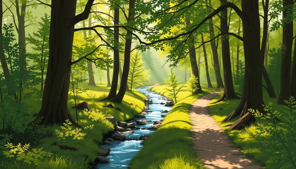 Image of a serene forest path along the Johannesbachklamm stream