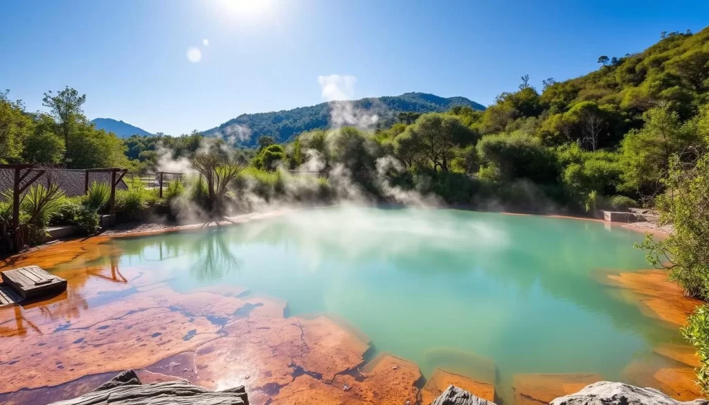 Image of a serene hot spring setting near Jinzun, Taiwan