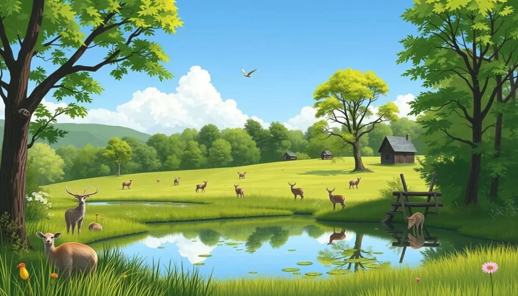 Image of a serene nature reserve in the Ardennes