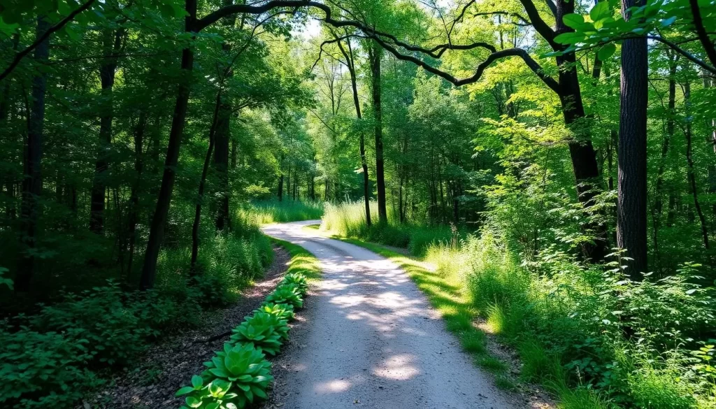 Image of a serene trail in Fairhope, Alabama