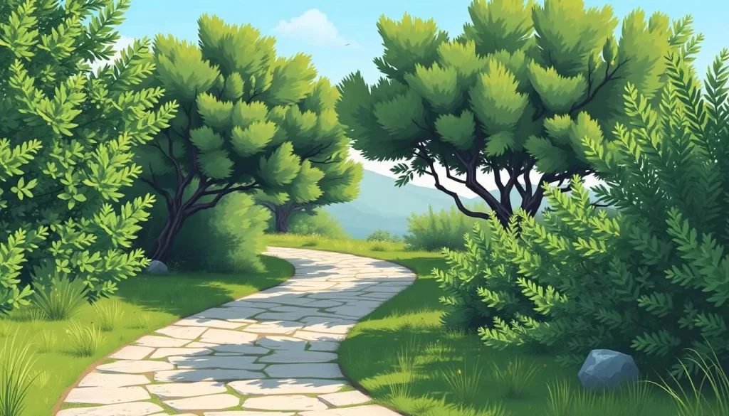 Image of a serene walking trail in Corinth