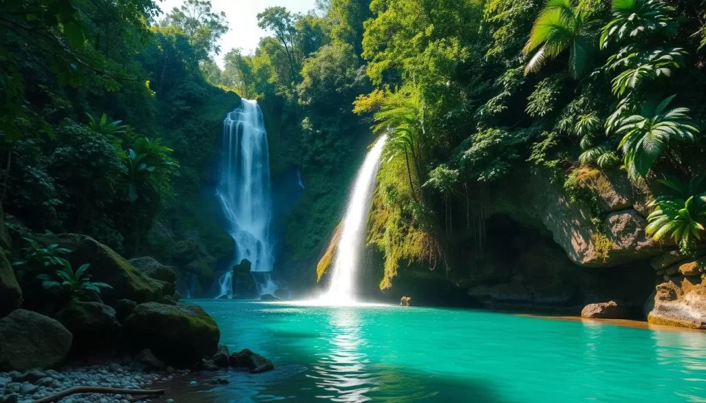 Image of a serene waterfall on Ko Chang Island