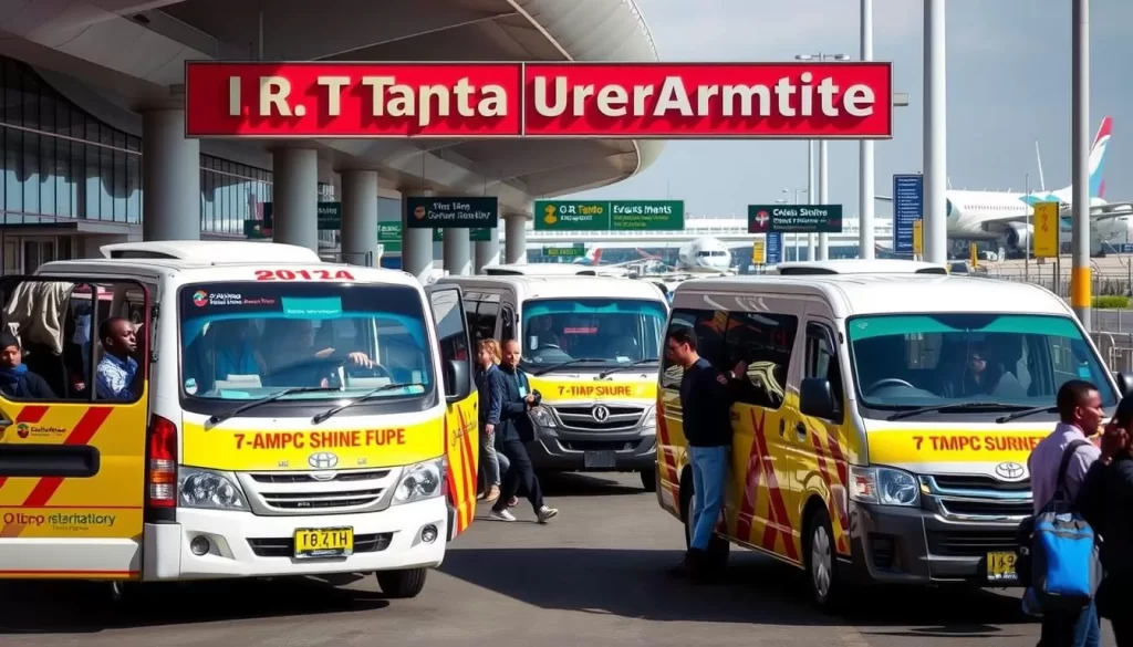 Image of a shuttle service at O.R. Tambo International Airport