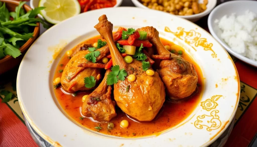 Image of a traditional Daman dish like chicken xacuti