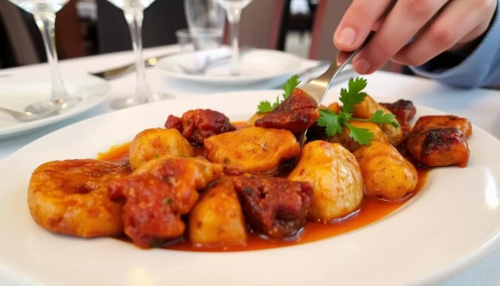 Image of a traditional Edirne dish, "Ciğer Tava," being served at Tulipa Cafe and Restaurant.