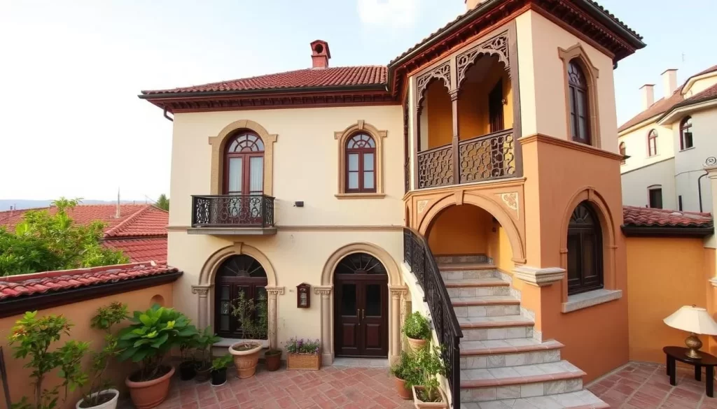 Image of a traditional Ottoman mansion turned boutique hotel in Bursa's Old Town