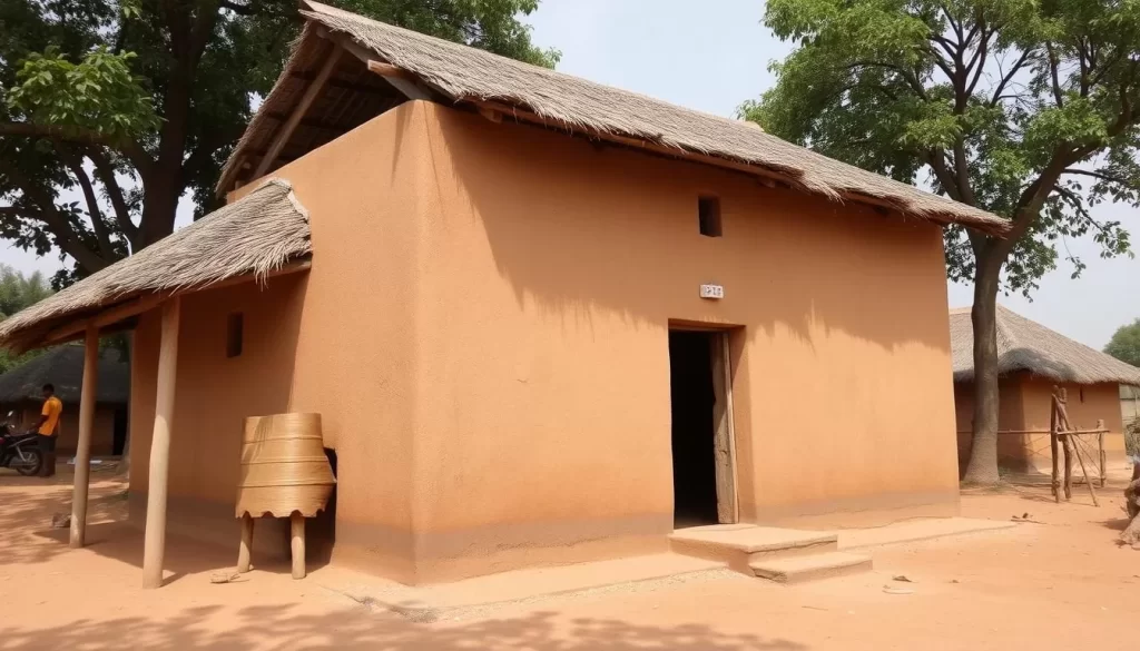 Image of a traditional Togolese accommodation in Notse