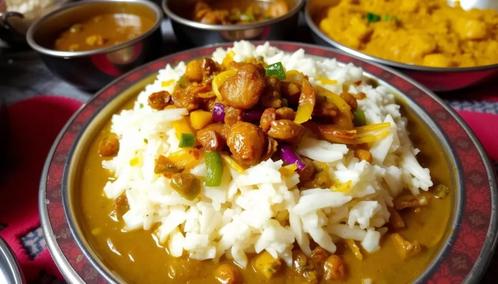 Image of a traditional Uttarakhand dish, such as Kafuli or Phaanu