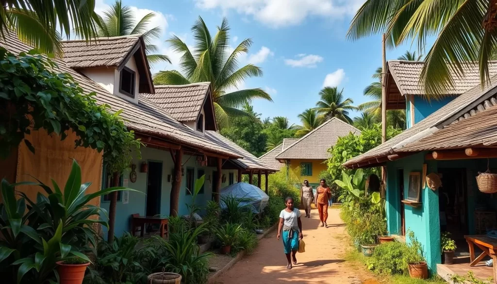 Image of a traditional Zanzibari village