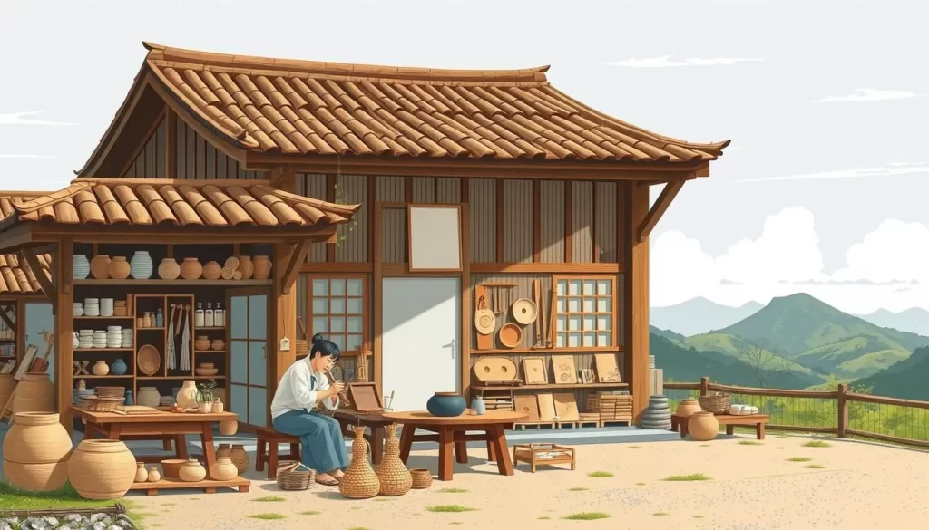 Image of a traditional craft workshop in Jeju