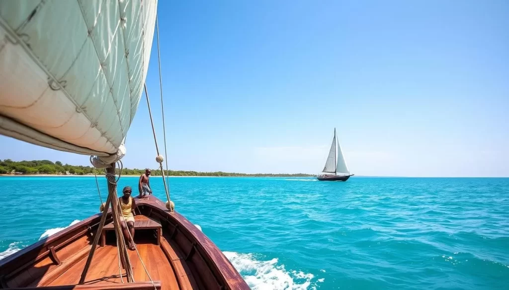 Image of a traditional dhow boat trip in Malindi, Kenya