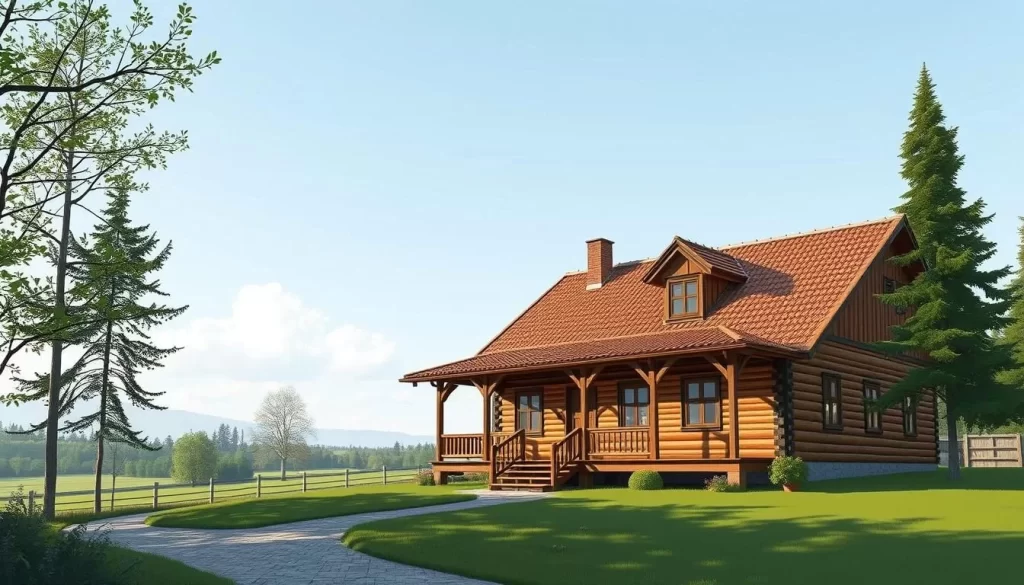 Image of a traditional wooden guesthouse in Chochołów