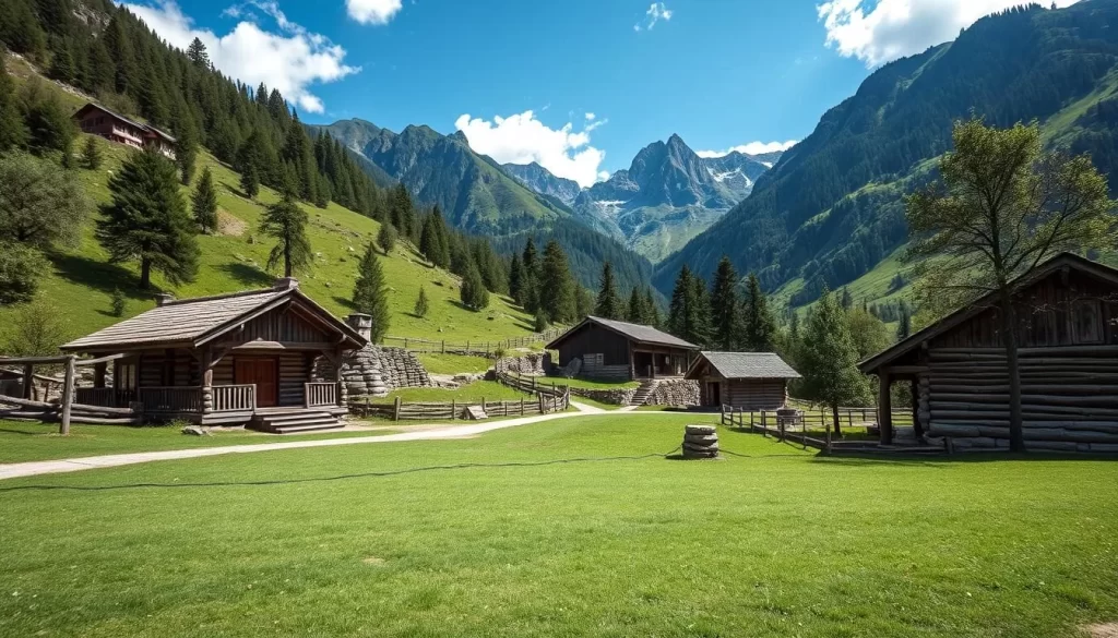 Image of a traditional yayla in the Kaçkar Mountains
