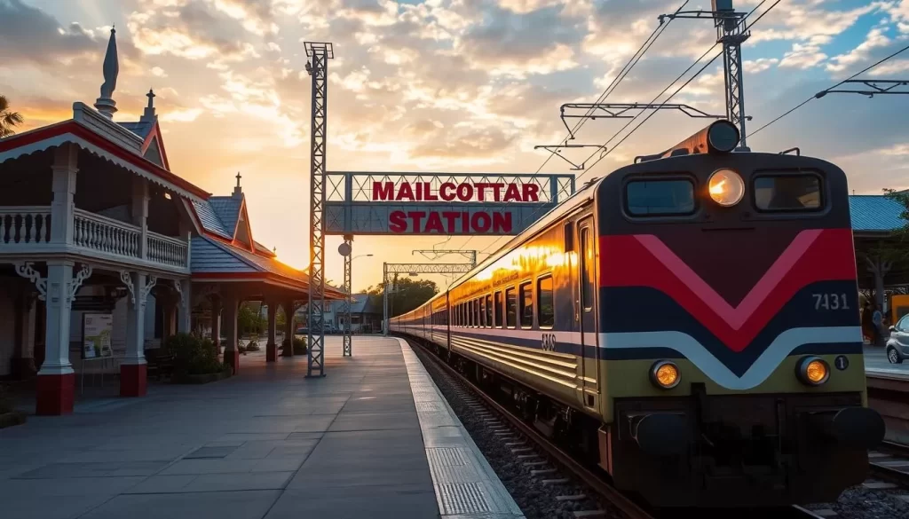 Image of a train arriving at Hua Hin Railway Station