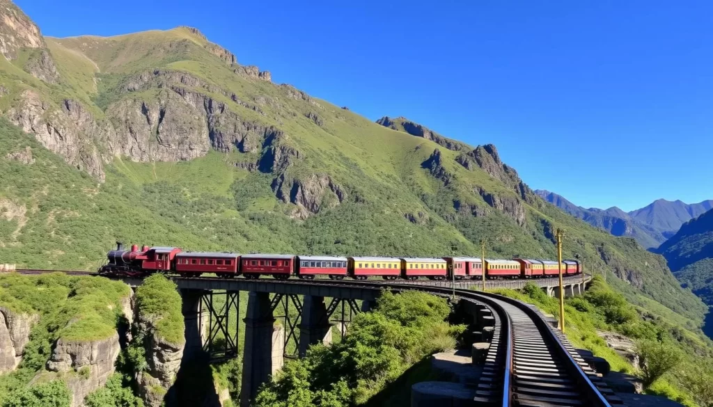 Image of a train crossing the Death Railway