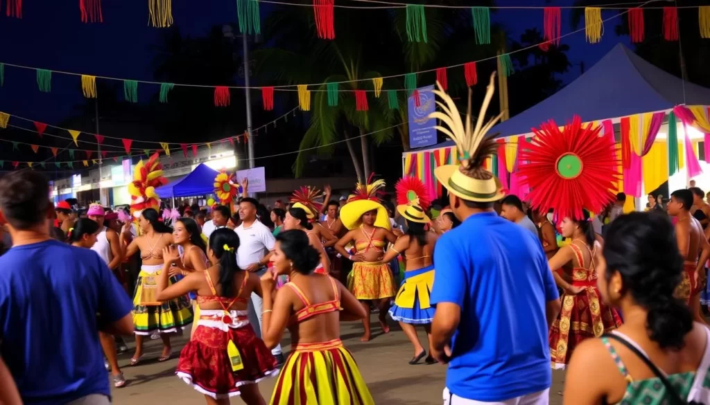 Image of a vibrant festival in New Caledonia