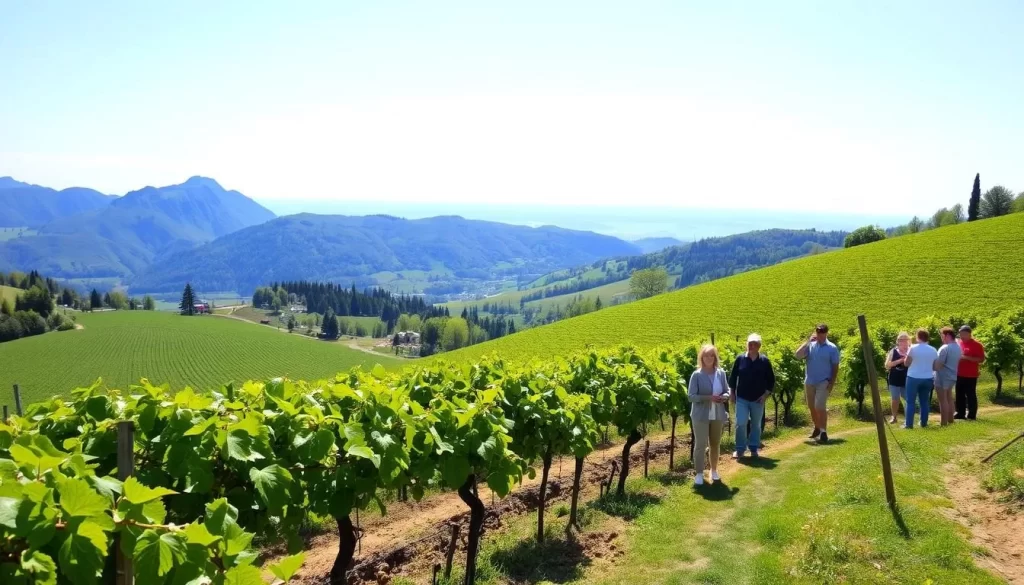 Image of a wine tasting tour in Liechtenstein's vineyards