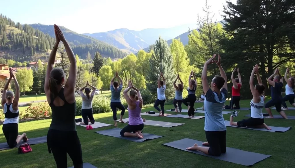Image of a yoga class in Park City