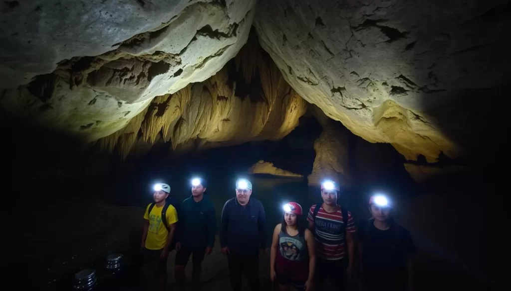 Image of adventurers caving in Mulu National Park