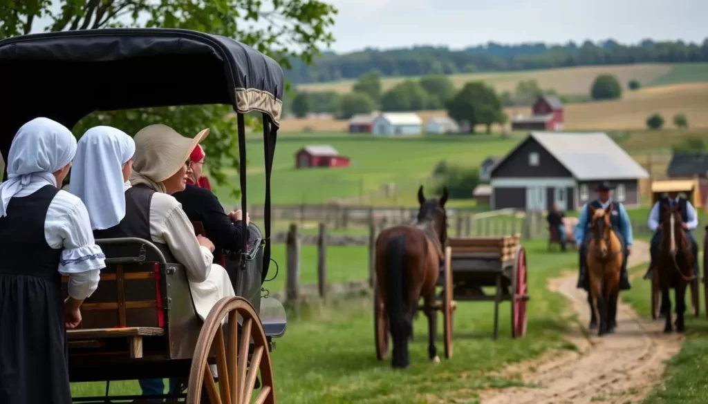 Image of an Amish community in Ohio, representing Pennsylvania Dutch culture.