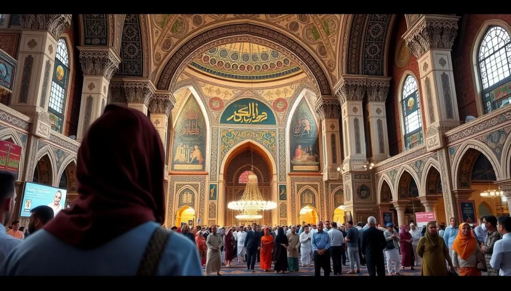 Image of an Arabic cultural event or mosque in Virginia