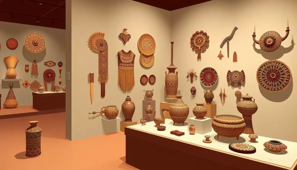 Image of an exhibit at Mwanza Regional Museum showcasing local artifacts