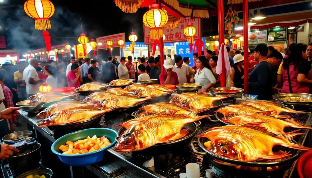 Image of catfish being cooked at the World Catfish Festival