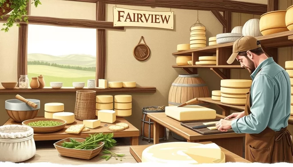 Image of cheese making at Fairview
