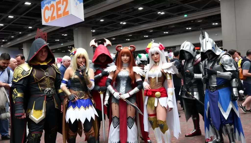 Image of cosplayers at C2E2.