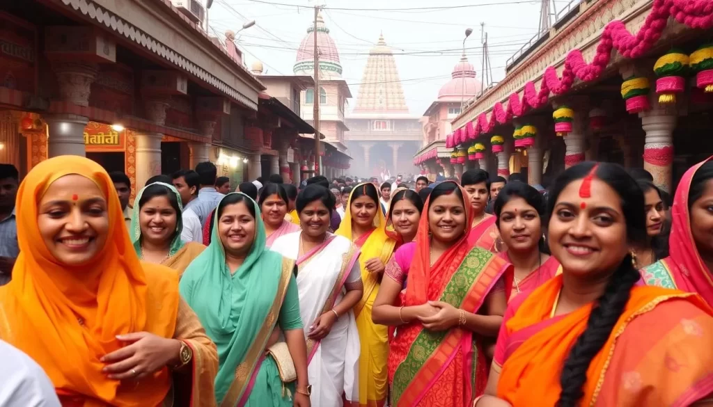 Image of devotees participating in the Bagwal Fair at Devidhura Temple