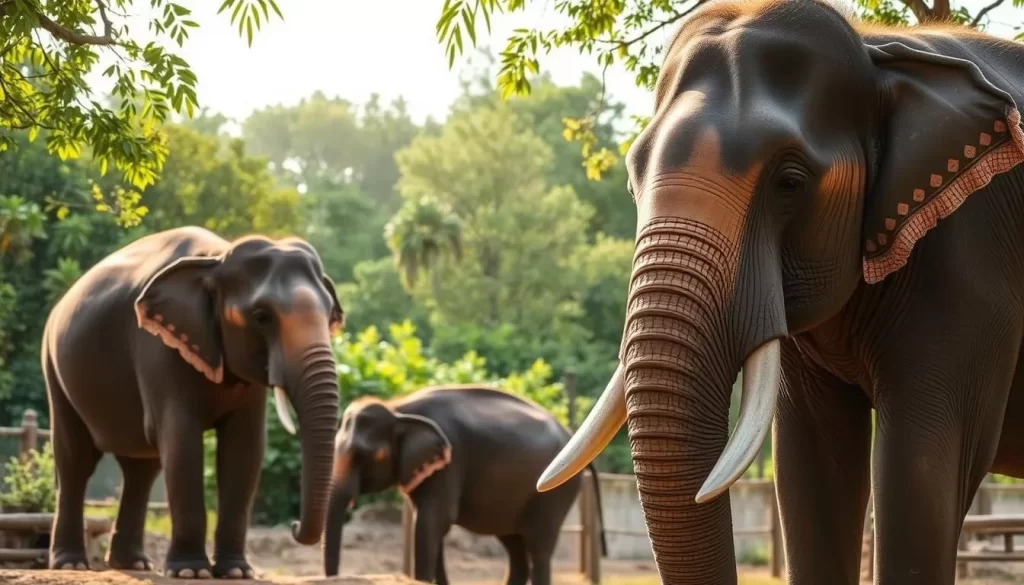 Image of elephants at Hutsadin Elephant Foundation