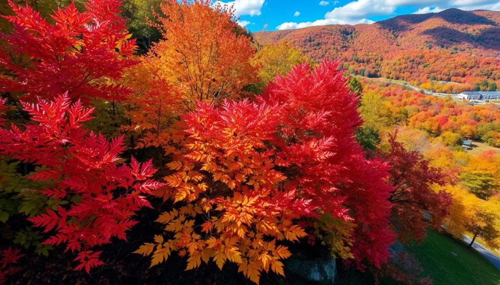 Image of fall foliage in Huntington, WV