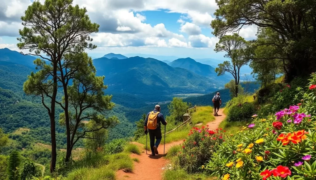Image of hikers on a trail in Kitulo National Park