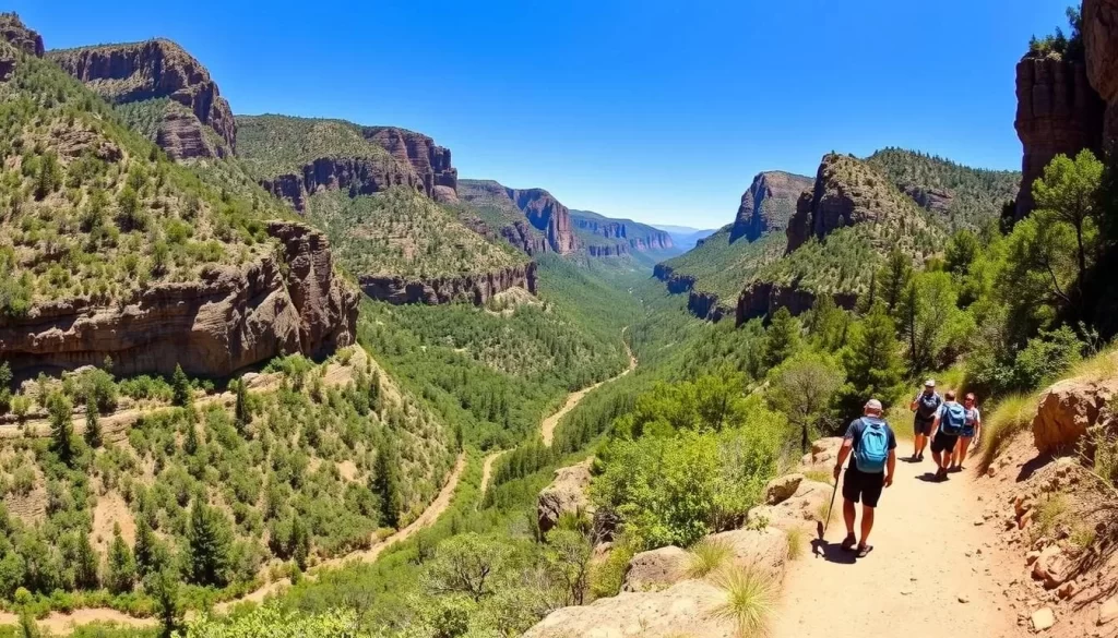 Image of hikers on a trail in Little River Canyon