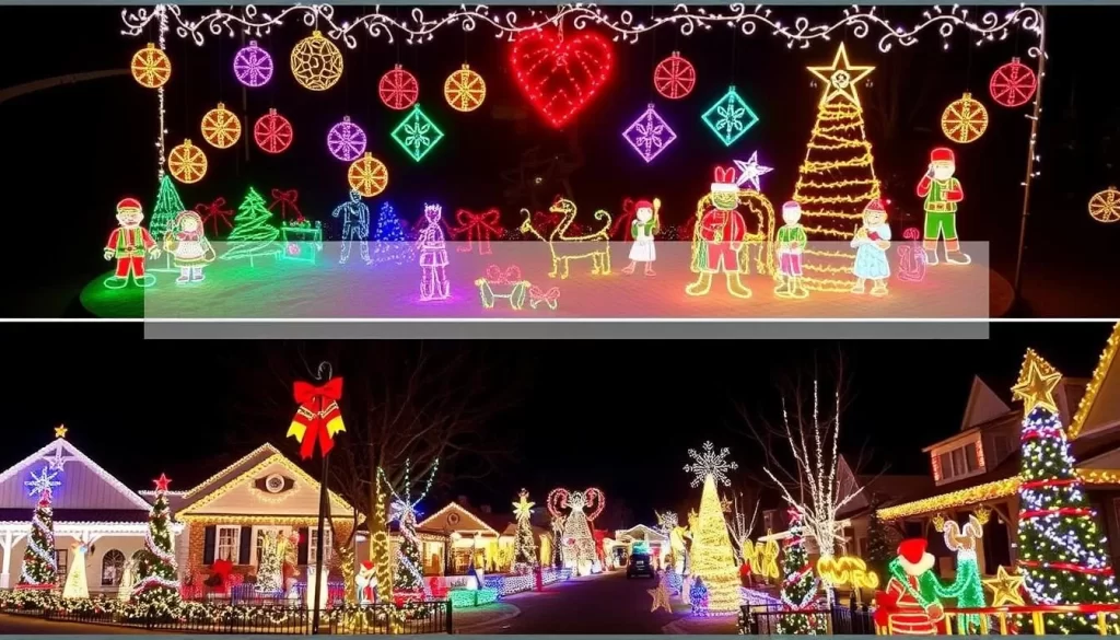 Image of holiday decorations in Huntington