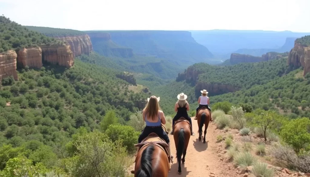 Image of horseback riders on a trail in Little River Canyon National Preserve