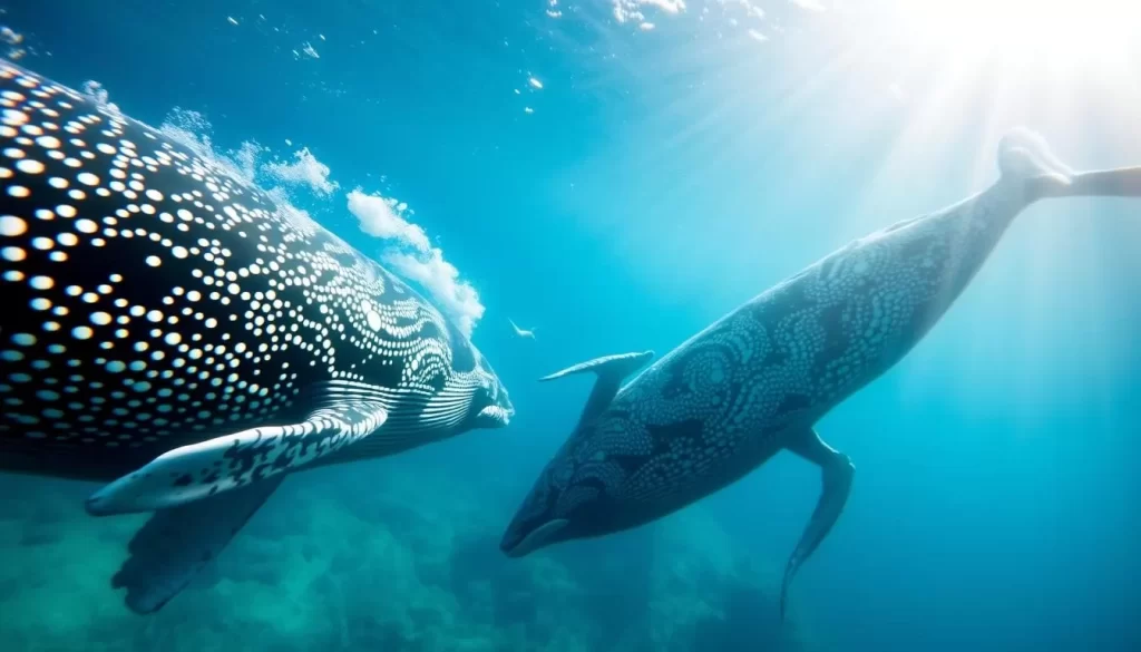 Image of humpback whales in the Cook Islands waters