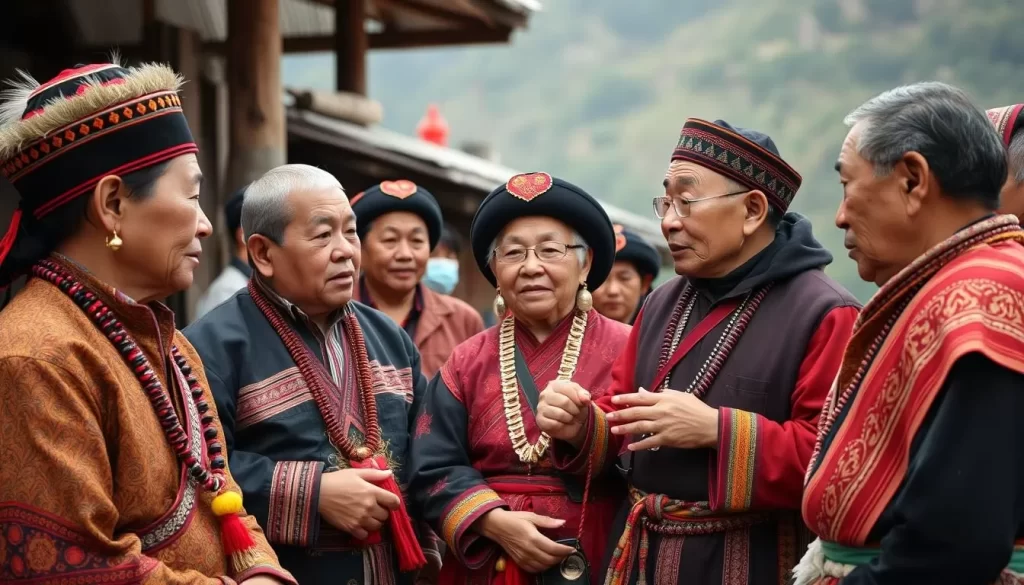 Image of indigenous people in Nantou County speaking their native language
