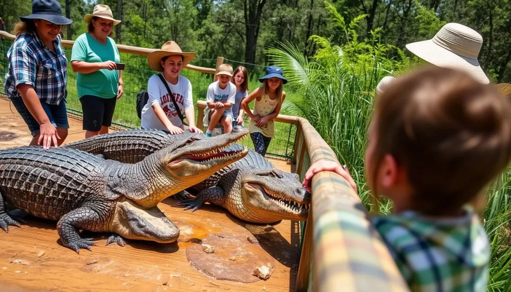 Image of interacting with alligators at Insta-Gator Ranch
