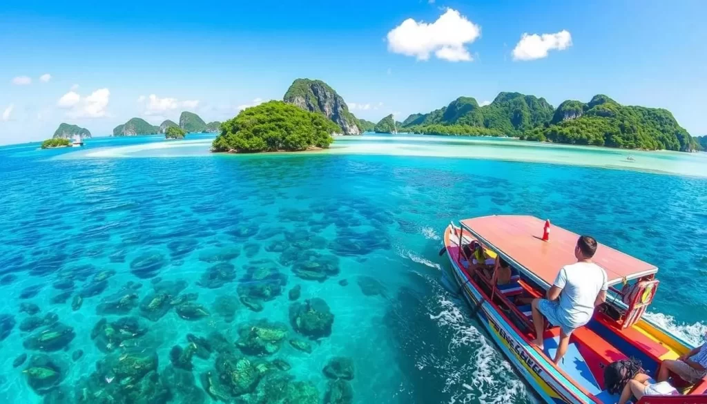 Image of island hopping tour in Tun Sakaran Marine Park