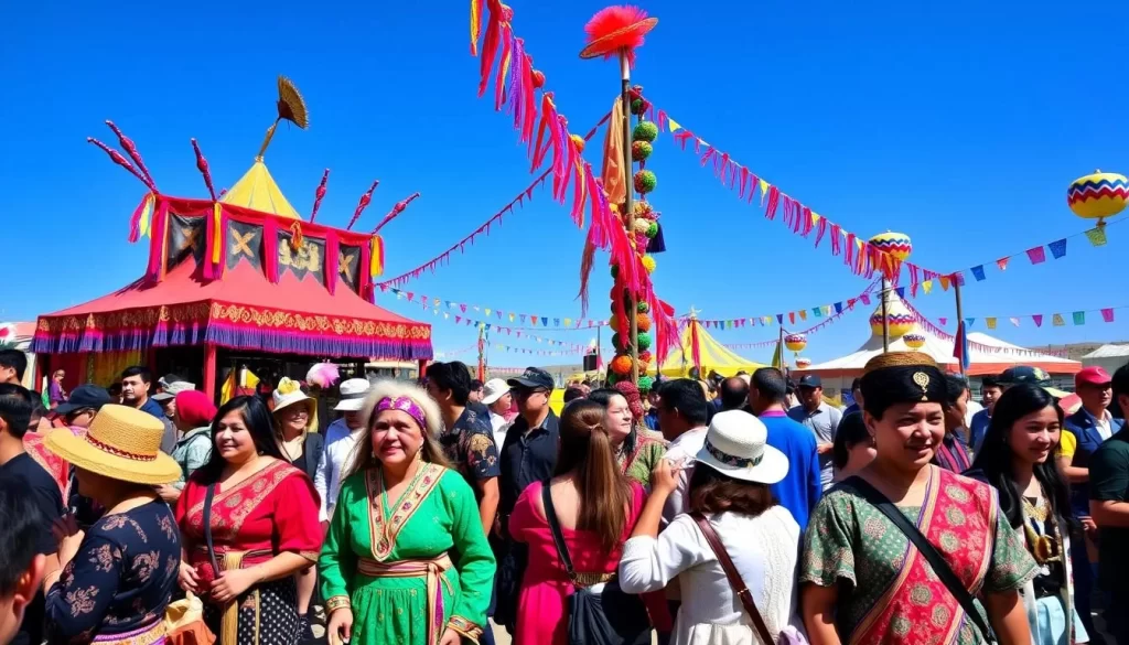 Image of people enjoying a summer festival in Mongolia