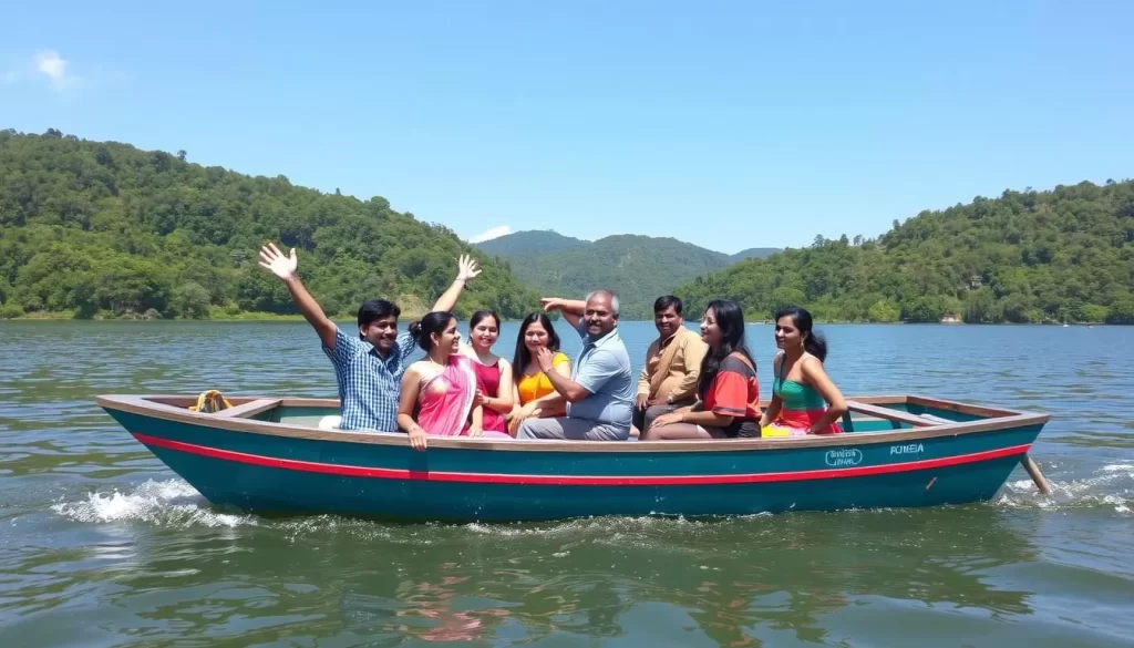 Image of people enjoying boating at Ooty Lake