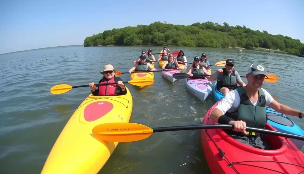 Image of people kayaking in Delaware Bay