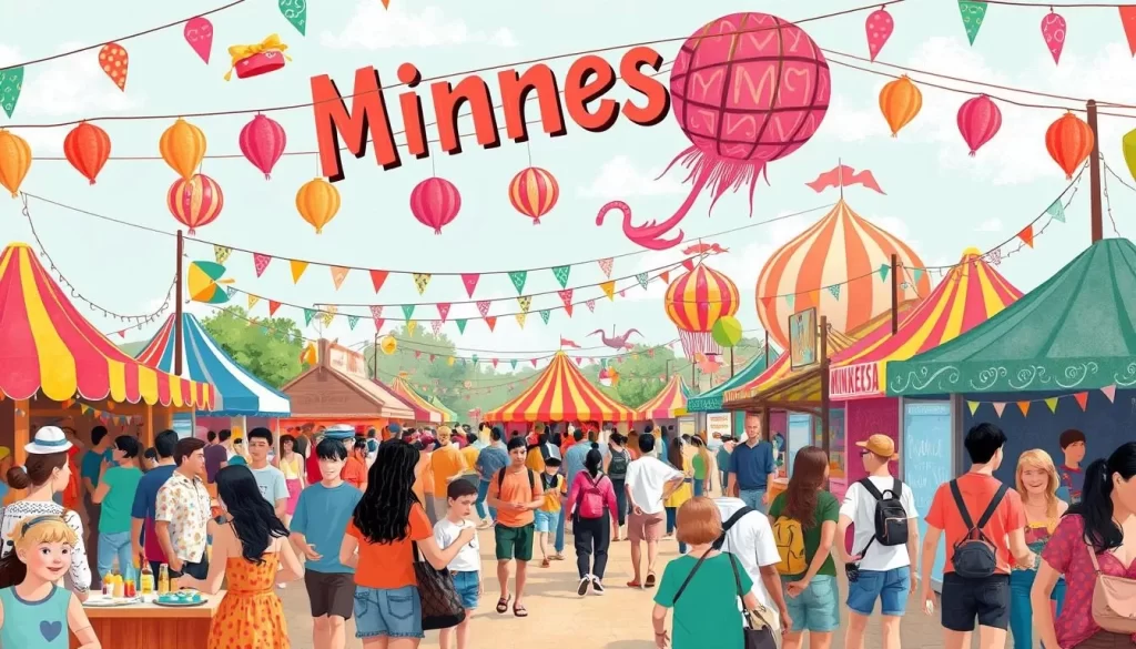 Image of people participating in a quirky Minnesota festival