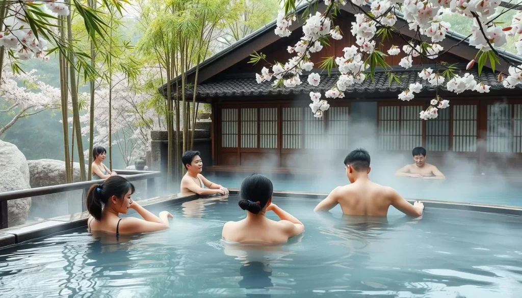 Image of people relaxing at San Onsen Japanese Spa