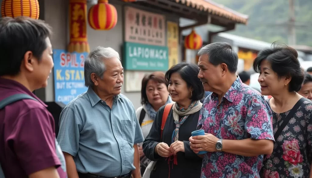 Image of people speaking Taiwanese Hokkien in Pingtung County