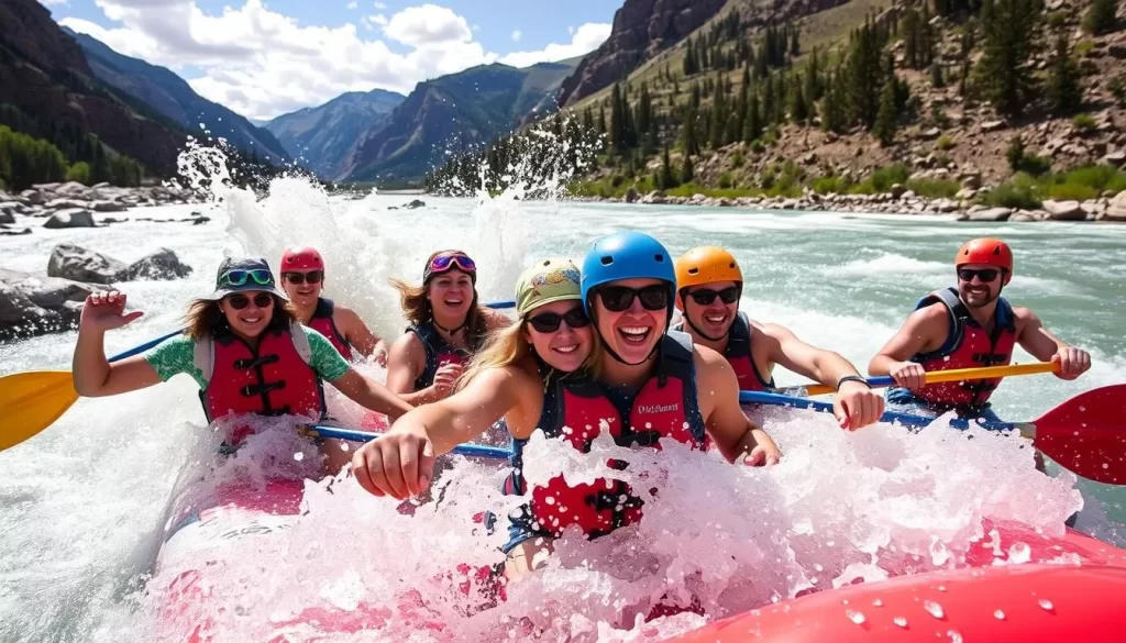 Image of people whitewater rafting in Colorado